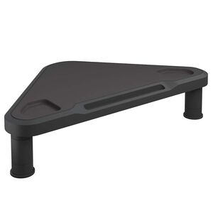 vidaXL Narożna podstawka pod monitor, czarna, 49x28x10,5 cm