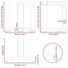 vidaXL Nogi do stolika kawowego w kształcie litery T 2 szt. Białe 30x25x(30-31) cm Stal