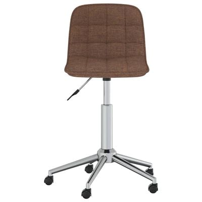 vidaXL Obrotowe krzesła stołowe, 6 szt., brązowe, tkanina