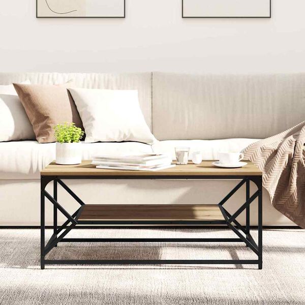 vidaXL Stolik kawowy Dąb rzemieślniczy 90 x 50 x 40 cm