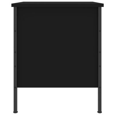vidaXL Szafka nocna, czarna, 40x42x50 cm, materiał drewnopochodny