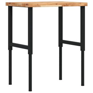 vidaXL Stolik roboczy, 80x60x(73-99,5)cm, prostokątny, drewno akacjowe