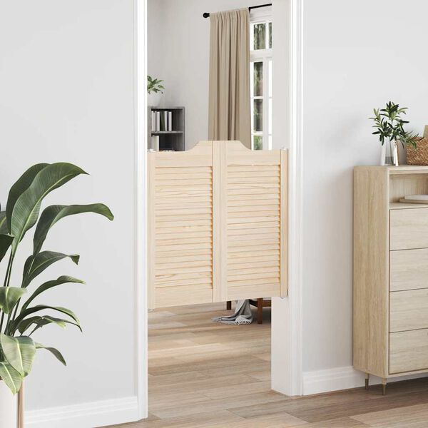 vidaXL Drzwi wahadłowe żaluzjowe 1 para 80x80 cm lite drewno sosnowe