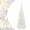 vidaXL Sztuczna choinka typu pop-up, 100 LED, biała, 150 cm