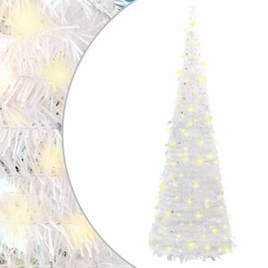 vidaXL Sztuczna choinka typu pop-up, 100 LED, biała, 150 cm