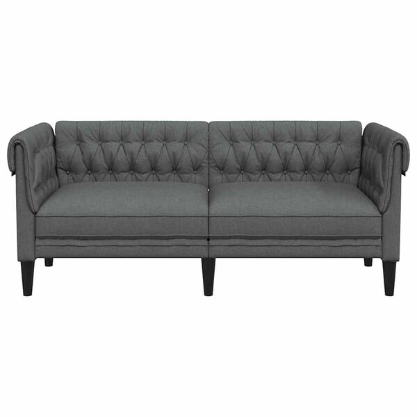 vidaXL Sofa Ciemnoszary 182,5 x 74,5 x 74,5 cm Poliester