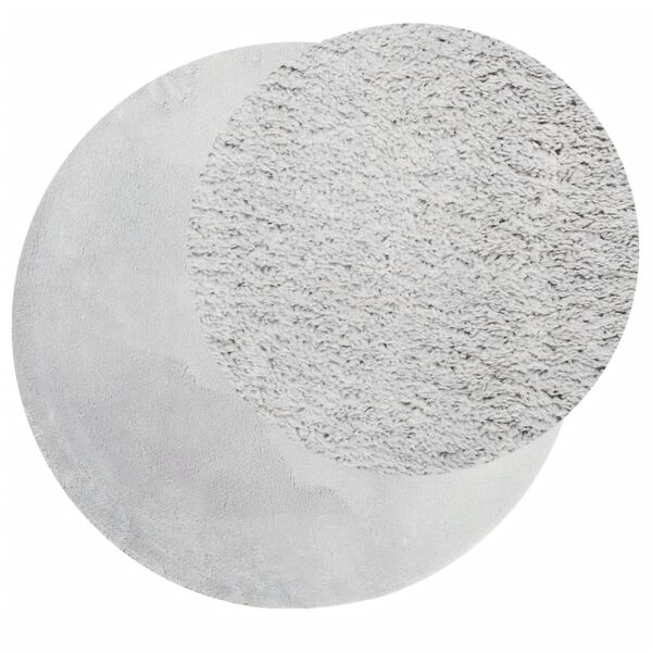 vidaXL Dywan HUARTE z kr&oacute;tkim włosiem, szary, &Oslash; 80 cm