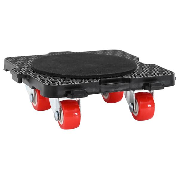 vidaXL Rolki meblowe 4 szt. z podnośnikiem czarne 13,5x13,5x4,2 cm 300 kg