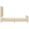 vidaXL Ramka ł&oacute;żka Z zagł&oacute;wkiem Kremowy 120 x 200 cm tkanina