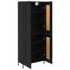 vidaXL Highboard 2 pcs Czarny Dąb Materiał drewnopochodny