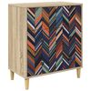 vidaXL Komoda z szufladami OMMEN Wz&oacute;r geometryczny 66 x 36,5 x 75 cm