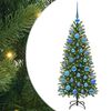 vidaXL Sztuczna choinka z 150 diodami LED Zielony 120 cm PE i PVC