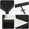vidaXL Zestaw do jadalni w ogrodzie z poduszką 5 pcs Czarny polirattan