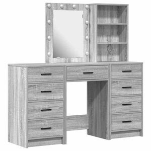 vidaXL Toaletka 3 szt. Szary 40 x 41 x 135 cm Drewno inżynieryjne