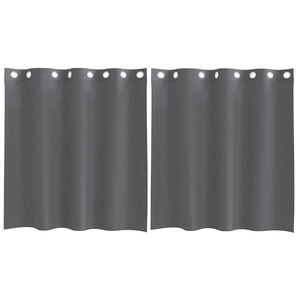 vidaXL Zasłony woalowe z przelotkami 2 szt. Ciemnoszary 140x140 cm