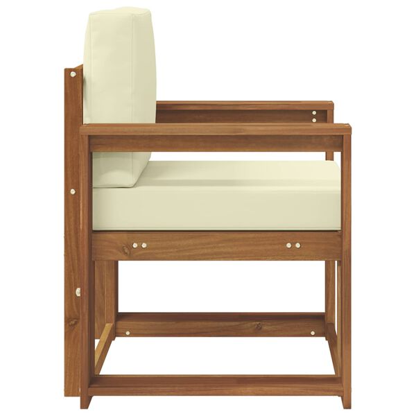 vidaXL Sofa na zewnątrz Lite drewno akacjowe i poliester Naturalny