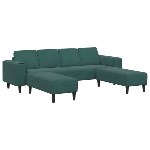 vidaXL Sofa do salonu 3 pcs Ciemna zieleń