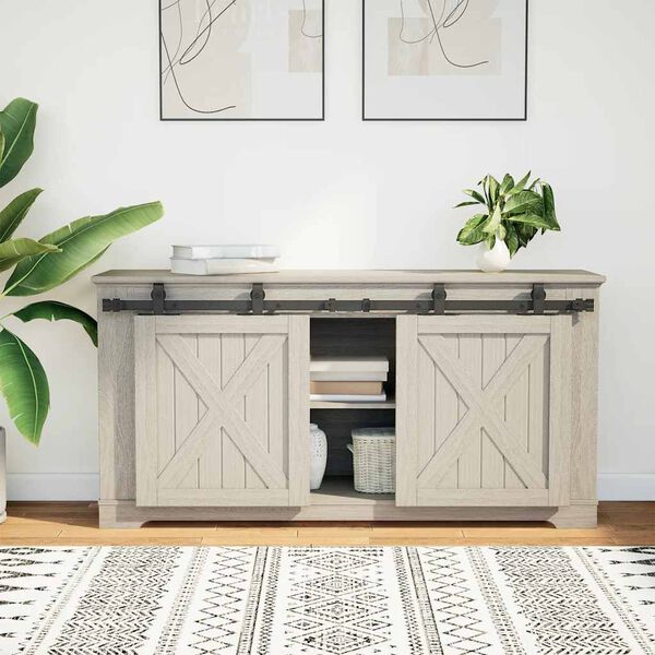 vidaXL System do drzwi przesuwnych do mebli, 122 cm, stal węglowa