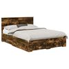 vidaXL Ramka ł&oacute;żka Dąb wędzony 135 x 190 cm Drewno inżynieryjne