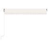 vidaXL Automatycznie zwijana markiza, 450x350 cm, kremowa