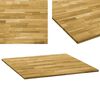 vidaXL Kwadratowy blat do stolika z drewna dębowego, 23 mm, 80 x 80 cm