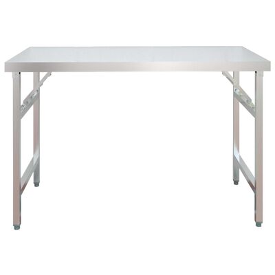 vidaXL Kuchenny stół roboczy z półką, 120x60x145 cm, stal nierdzewna
