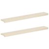 vidaXL Parapety 2 szt. Biały 110 x 15 x 2 cm Dąb lite