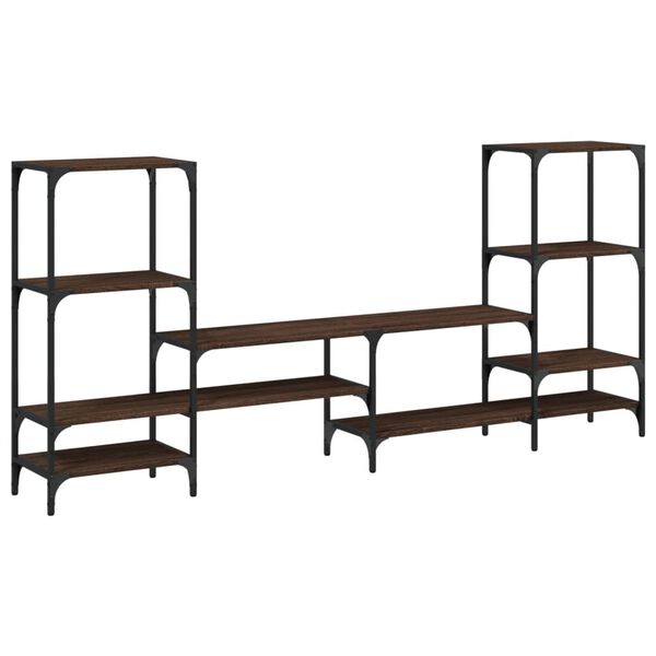 vidaXL Szafka pod TV, brązowy dąb, 206,5x28,5x95 cm