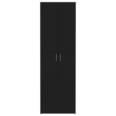 vidaXL Szafa biurowa, czarna, 60x32x190 cm, materiał drewnopochodny