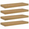 vidaXL P&oacute;łka ścienna 4 szt. Brązowy 60 x 23,5 x 3,8 cm