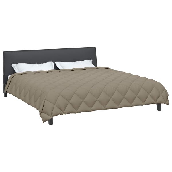 vidaXL Zimowa Kołdra Jasnoszary 220 x 260 cm Mikrofibra