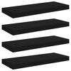 vidaXL Półki ścienne, 4 szt., czarne, 60x23,5x3,8 cm, MDF