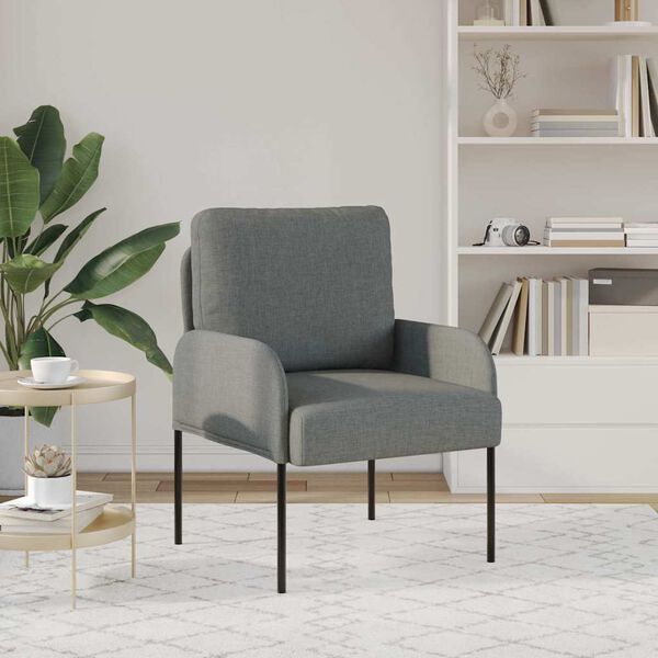 vidaXL Kanapy z poduszką 55cm Ciemnoszary sklejka