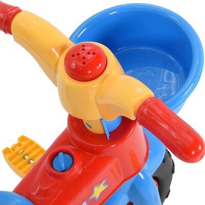 vidaXL Rowerek trójkołowy dla dzieci z drążkiem dla rodziców, kolorowy