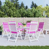 vidaXL Poduszki na krzesła z wysokim oparciem, 6 szt., r&oacute;żowe, tkanina