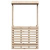 vidaXL Barowy stolik ogrodowy z daszkiem, 112,5x57x195,5 cm, drewniany