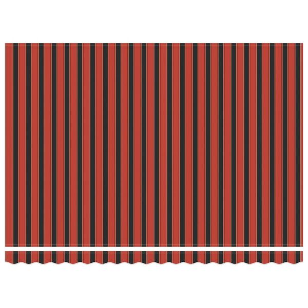 vidaXL Markiza zwijana Pomarańczowy i Czarny 450 &times; 300 cm