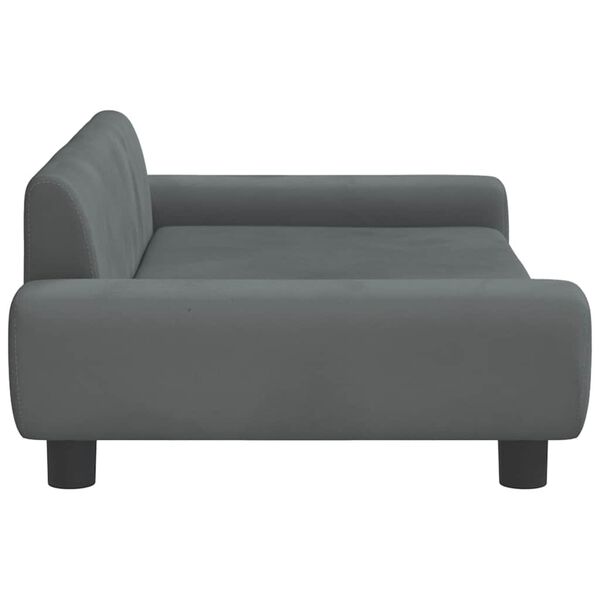 vidaXL Sofa dla dzieci, ciemnoszara, 100x54x33 cm, aksamit