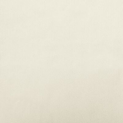 vidaXL Sofa dziecięca z podnóżkiem, kremowa, 100x50x30 cm, aksamit