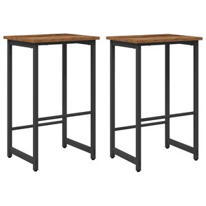 vidaXL Stołek barowy 2 szt. Stare drewno 40 x 32 x 74 cm