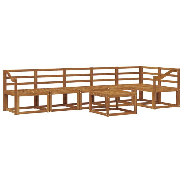 vidaXL Zestaw sof na zewnątrz 7 pcs Naturalny Lite Drewno Akacji