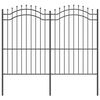vidaXL Ogrodzenie Ogrodowe Szary 215 cm Stal Malowana Proszkowo