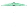 vidaXL Parasol ogrodowy na stalowym słupku, zielony, 268x268x226 cm