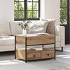 vidaXL Stolik kawowy z szufladą Dąb rzemieślniczy 70 x 50 x 54.5 cm