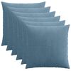 vidaXL Poszewka na poduszkę 6 pcs ALMELO niebieski 65 x 65 cm sztruks