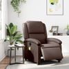 vidaXL Rozkładany fotel masujący, elektryczny, brązowy, sztuczna skóra