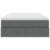 vidaXL Ł&oacute;żko z miejscem na przechowywanie i materacem Ciemnoszary