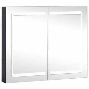vidaXL Szafka z lustrem do łazienki antracytowy 80 x 12 x 68 cm