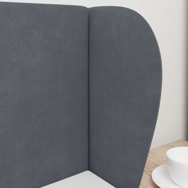 vidaXL Ucho Głowy Przygaszony Szary 40 x 23 x 6 cm Aksamit