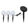 vidaXL Lampy ogrodowe ze szpikulcami i panelem solarnym, 3 LED
